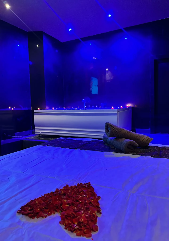 Romantic couple spa room